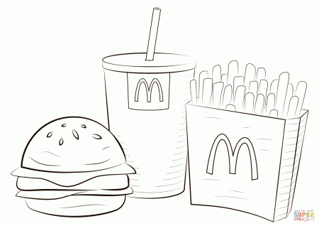 McDonalds Food coloring page | Free Printable Coloring Pages