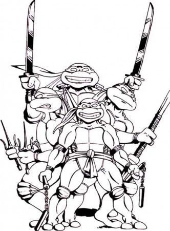 Teenage Mutant Ninja Turtle Coloring Page