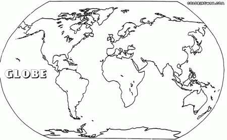 World map coloring pages | Coloring pages to download and print
