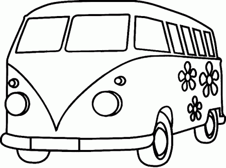 Volkswagen van coloring page