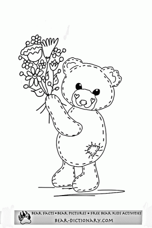 Free Teddy Bear Coloring Pages,Toby's Teddy Bear Coloring Page ...