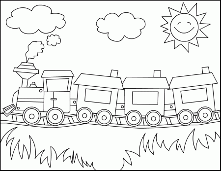 train coloring page | Only Coloring Pages