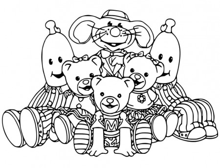 Bananas in Pyjamas and Friends Coloring Page - Free Printable Coloring Pages  for Kids