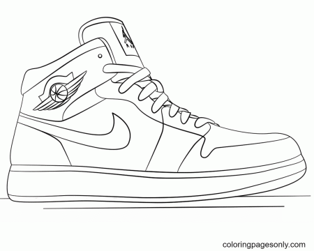 Nike Jordan Shoes Coloring Pages - Shoe Coloring Pages - Coloring Pages For  Kids And Adults