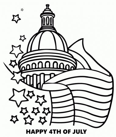 4th of JULY coloring pages - Firework