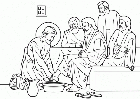 jesus-washes-his-disciples-feet-coloring-pages-532040 Â« Coloring ...