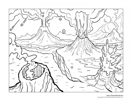 Related Volcano Coloring Pages item-12899, Volcano Coloring Pages ...