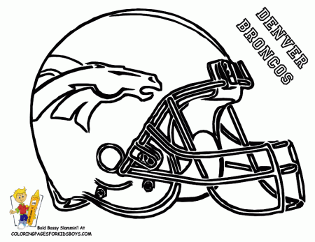 Denver Broncos Helmet Coloring Page