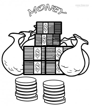 Saving Money Coloring Sheets Money Coloring Pages. Kids Coloring ...