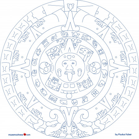 Best Photos of Mexican Mayan Mask Coloring Page - Mayan Mask ...