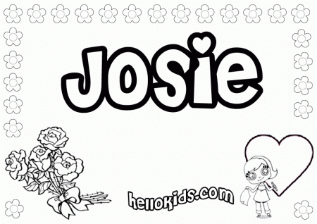 girls name coloring pages, Jordan girly name to color