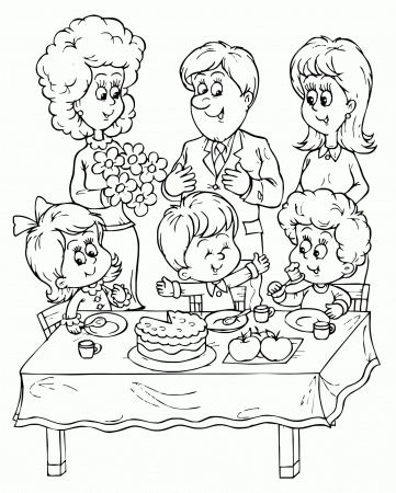 Birthday Party Coloring Pages : Stuff Free Birthday Coloring Pages ...