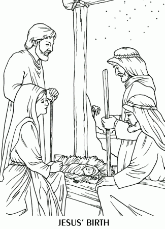 Birth Of Christ Coloring Page - Coloring Pages For All Ages