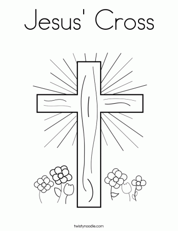 Jesus' Cross Coloring Page - Twisty Noodle