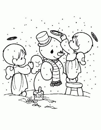 Precious Moments Christmas - Coloring Pages for Kids and for Adults