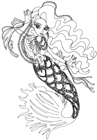 Free Printable Monster High Coloring Pages: Sirena Von Boo Monster ...