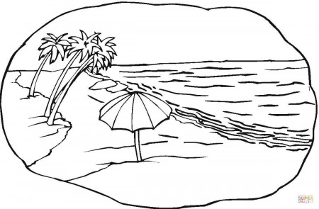 Beach Scene coloring page | Free Printable Coloring Pages