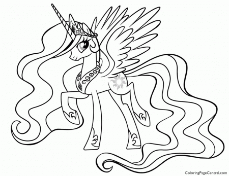 My Little Pony – Princess Celestia 01 Coloring Page | Coloring ...