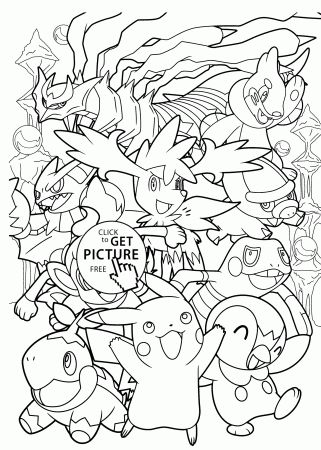 All Pokemon anime coloring pages for kids, printable free ...