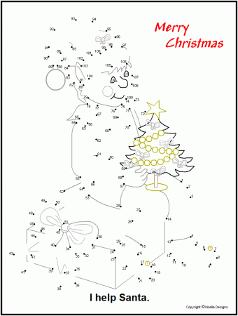 FREE Printable Christmas Connect-the-Dots - fun for all ages