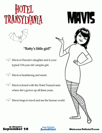 Hotel Transylvania Coloring Pages Mavis | Ry's 5th Birthday Party ...