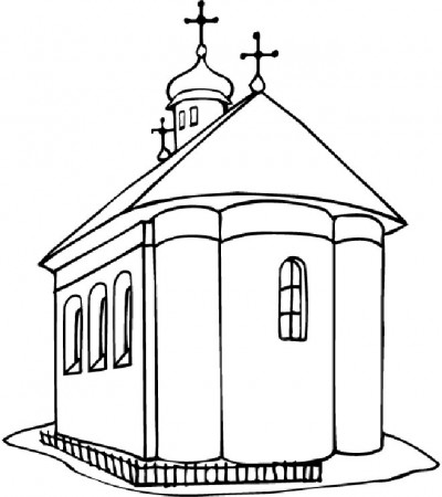 Drawing Church #64340 (Buildings and Architecture) – Printable coloring  pages