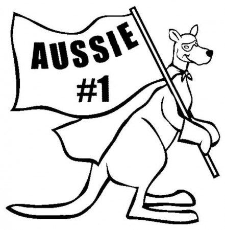 Super Kangaroo Say Aussie is #1 on Australia Day Coloring Page ...