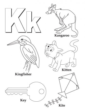 Coloring, Letter k and Coloring pages