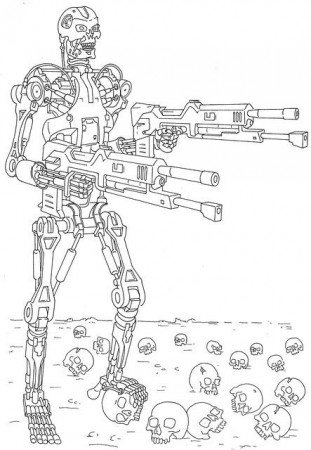 Terminator Colouring Pages - Free Colouring Pages