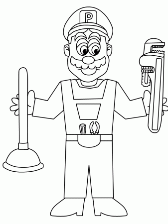 Plumber Coloring Pages - Best Coloring Pages For Kids