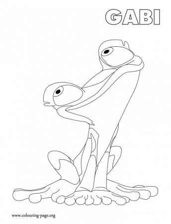 Rio 2 - Gabi, an emotional frog coloring page | Frog coloring pages, Coloring  pages, Easy disney drawings