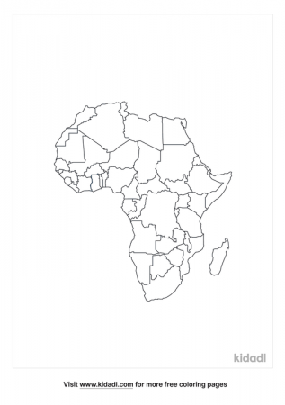 Africa Map Coloring Pages | Free World/geography/flags Coloring Pages |  Kidadl