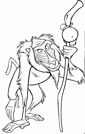 Rafiki | Disney coloring pages, Horse coloring pages, Lion king art