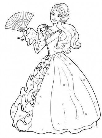 Barbie For Girls - Coloring Pages for Kids and for Adults