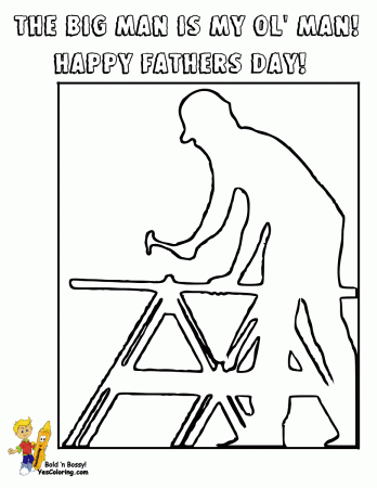 Big Boss Fathers Day Coloring Pages | YesColoring | Free | Fathers Day