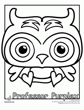 Professor Purplex "Birdies" Moshi Monster Coloring Page | Cartoon Jr.