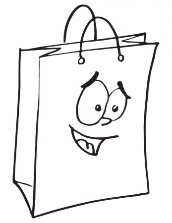 Shopping bag coloring page | Download Free Shopping bag coloring page for  kids | Best Coloring Pages