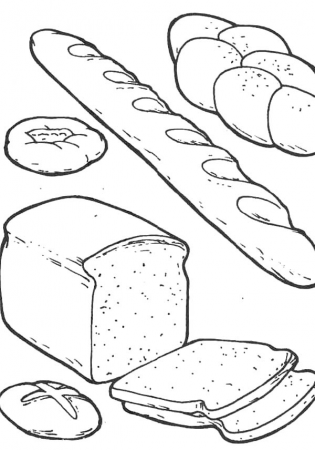 Various Kind Of Bread Coloring Pages ...pinterest.com