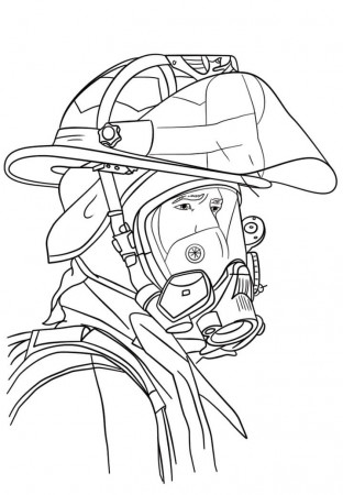 Firefighter Portrait Coloring Page ...coloringonly.com