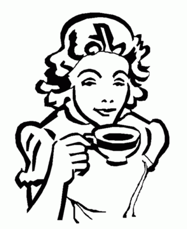 Mother's Day Coloring pages | BlueBonkers - Mother drinking coffee Mother's  Day coloring page sheet