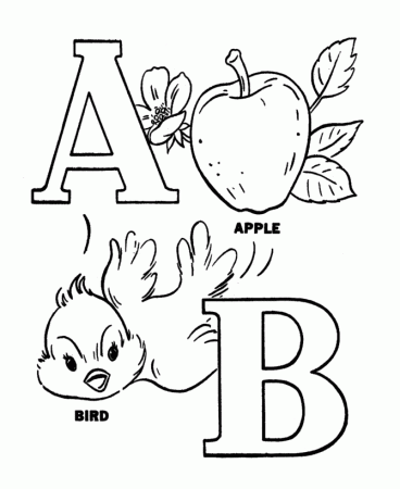 ABC Pre-K Coloring Activity Sheet | Alphabet A-B | Abc coloring pages,  Alphabet coloring pages, Abc coloring