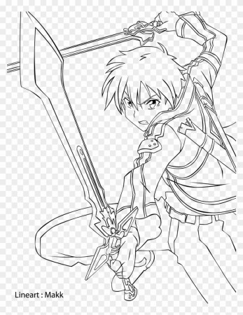 792 X 1009 5 - Sword Art Online Coloring Clipart (#1697894) - PikPng