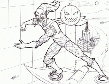 Free coloring pages of the green goblin