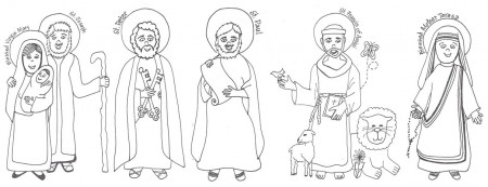 All Saints Day Coloring Page