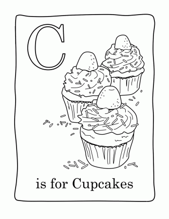 Cute Cupcake Coloring Pages To Print: Free Printable Cupcake ...
