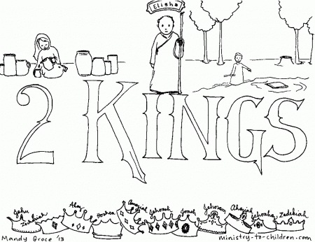 Book of 2 Kings" Bible Coloring Page