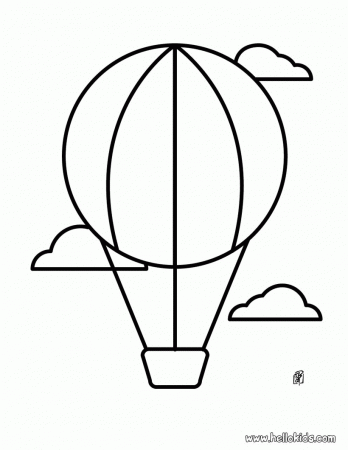 Related Hot Air Balloon Coloring Pages item-11529, Hot Air Balloon ...