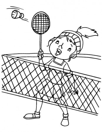 Badminton net practice coloring page | Download Free Badminton net ...