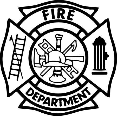 Fire Department Maltese Cross Coloring Page - Part 4