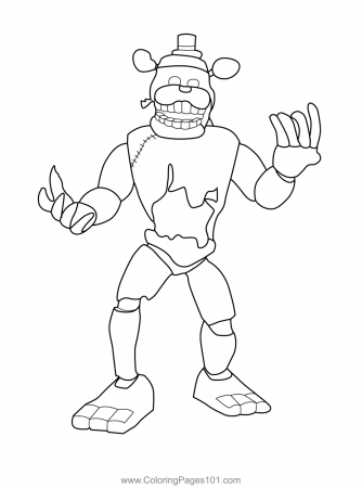 Dreadbear FNAF Coloring Page for Kids - Free Five Nights at Freddy's  Printable Coloring Pages Online for Kids - ColoringPages101.com | Coloring  Pages for Kids